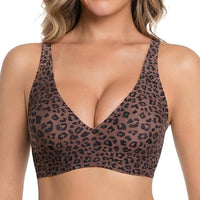 Nora | Seamless Full-Coverage Push-Up BH – Leopard Coffee