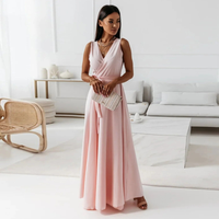Selma | Elegantes Wickel Maxikleid – Zartrosa