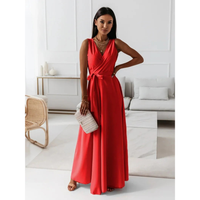 Selma | Elegantes Wickel Maxikleid – Rot