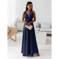Selma | Elegantes Wickel Maxikleid – Marine