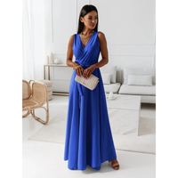 Selma | Elegantes Wickel Maxikleid – Blau
