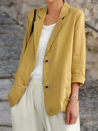 Seraphiel | Damen Taillierter Blazer – Gelb