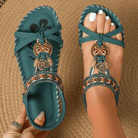Tavinna - gepolsterte orthopädische Sandalen – Dunkelgrün