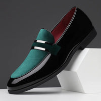 Simon | Herren Klassische Penny Loafer – Grün Schwarz