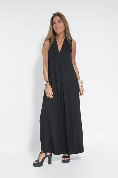 Carmela | Elegantes langes Kleid mit Strickjacke