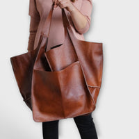 Eleanor | Oversized Wochenendtasche – Braun