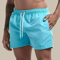 Schnelltrocknende Badeshorts Für Herren | Kordelzug – Himmelblau