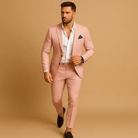 Herren-Anzug Slim Fit | formelle Kombination – Rosa