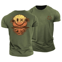 Sommer Smiley Meer T-Shirt – Grün