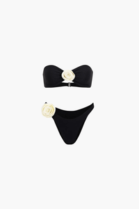 Rosalia Bandeau Bikini – schwarz/creme