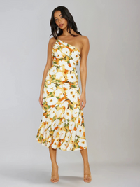 SOLE  | Blumiges Sommerkleid – Gelb