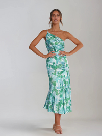 SOLE  | Blumiges Sommerkleid – Blau