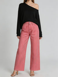 Solveig | Weite High-Waist Palazzohose – Rosa