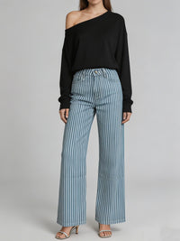 Solveig | Weite High-Waist Palazzohose – Hellblau