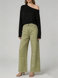 Solveig | Weite High-Waist Palazzohose – Gelb