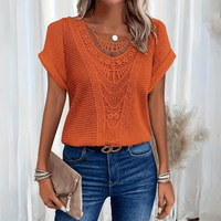 Florisa - Gehäkeltes Top – Orange