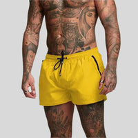 Soren | Herren Badeshorts mit Kordelzug – Hellgelb