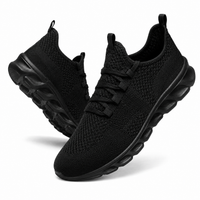 Speed | Herren leichte Laufschuhe Mesh Sportschuhe – Schwarz