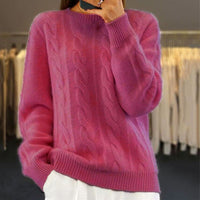 Alida | Strickpullover – Dunkelrosa