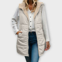 Marvella – Gefütterte Steppweste – Beige