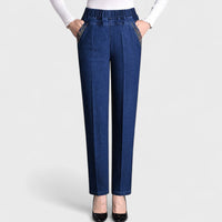 Lorena | Elastischer Bund Taschen Jeans – Dunkelblau