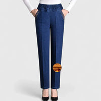 Franziska | Damenhose elegant für Alltag und Büro – Dunkelblau (Winterstärke)