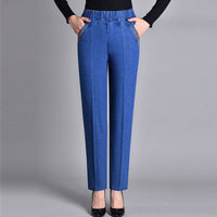 Teliraen - Gerade geschnittene Jeans mit weichem Griff – Hellblau (Normale Dicke)