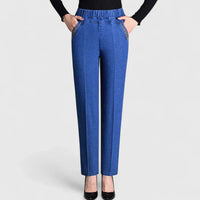 Franziska | Damenhose elegant für Alltag und Büro – Hellblau (normale Dicke)
