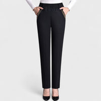 Lorena | Elastischer Bund Taschen Jeans – Schwarz