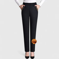 Franziska | Damenhose elegant für Alltag und Büro – Schwarz (Winterstärke)