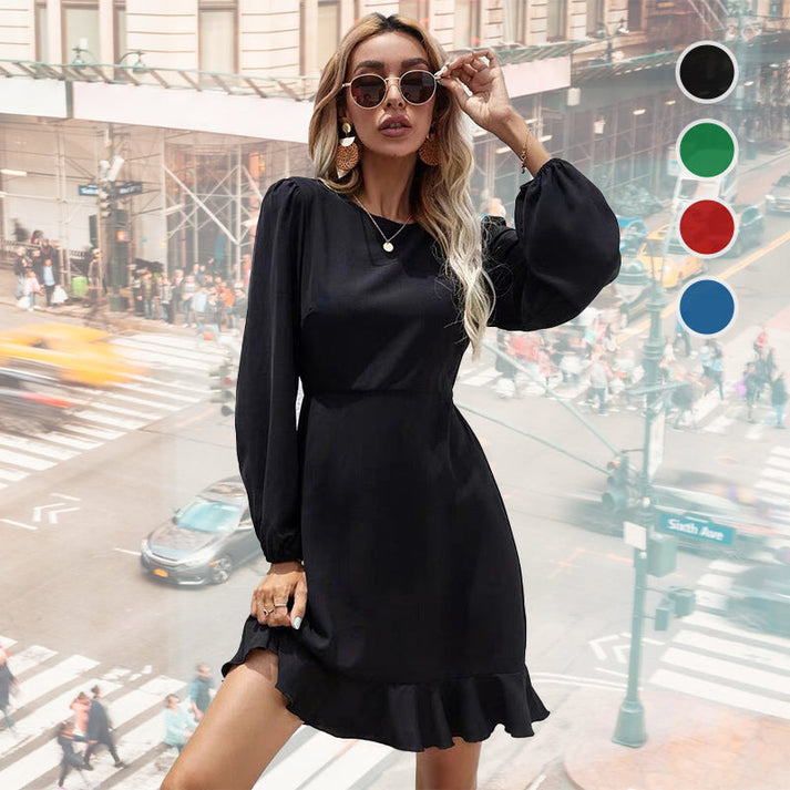 ANNEMARIE - ELEGANTES KLEID MIT PUFFÄRMELN