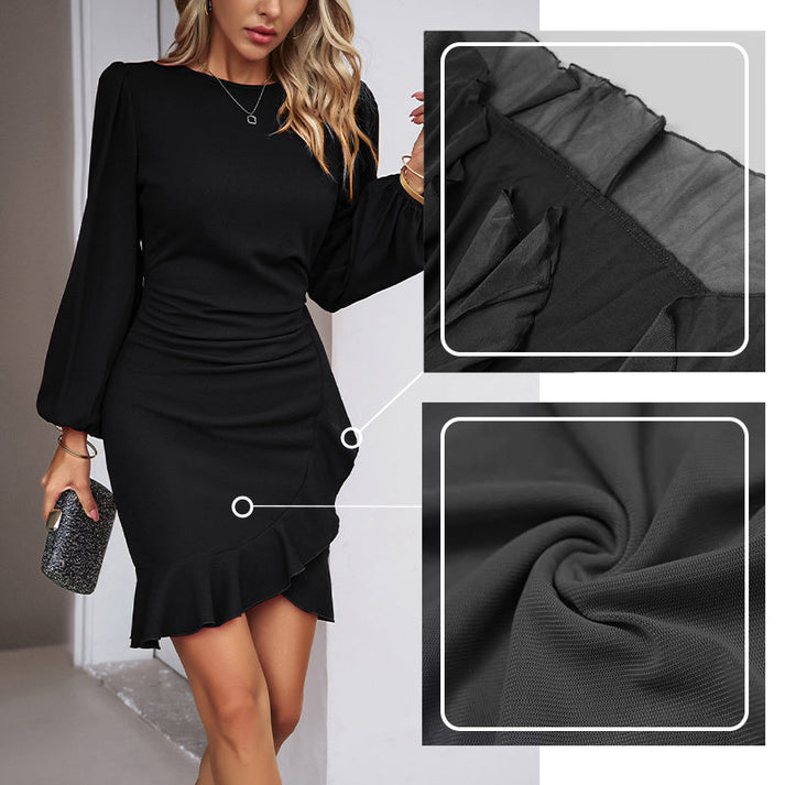ANNEMARIE - ELEGANTES KLEID MIT PUFFÄRMELN