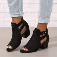Paulina | Sandalen mit Absatz – Schwarz