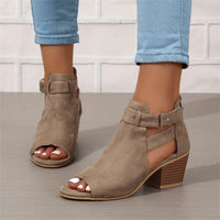 Paulina | Sandalen mit Absatz – Beige