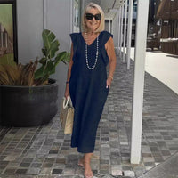 Santorini-Kleid – Dunkelblau
