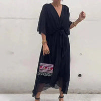 Myra | Elegantes und bequemes Kleid für Frauen – Schwarz