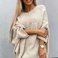 Stylischer Grobstrickpullover für Damen | Lässig – Beige