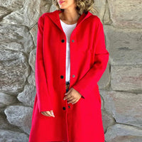 Heidi-Mode | Halblanger Mantel für Damen – Rot
