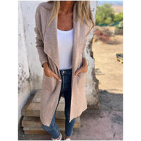 IMKE - LANGER CARDIGAN MIT OFFENEM SCHNITT – Khaki