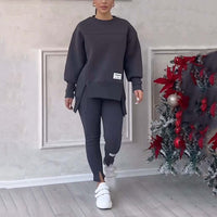 Elara |  Damen Sweatshirt Leggings-Set – Grau