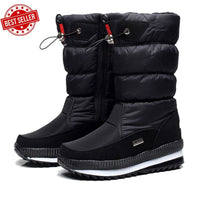 Sofie™ - Rutschfeste und Wasserdichte Schneestiefel aus Kunstfell – Schwarz