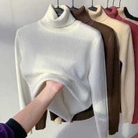 ISOLDE - ENGANLIEGENDER ROLLKRAGENPULLOVER – Weiß