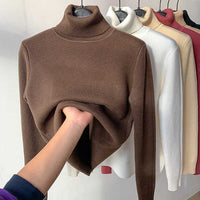 ISOLDE - ENGANLIEGENDER ROLLKRAGENPULLOVER – Braun