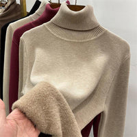 ISOLDE - ENGANLIEGENDER ROLLKRAGENPULLOVER – Khaki