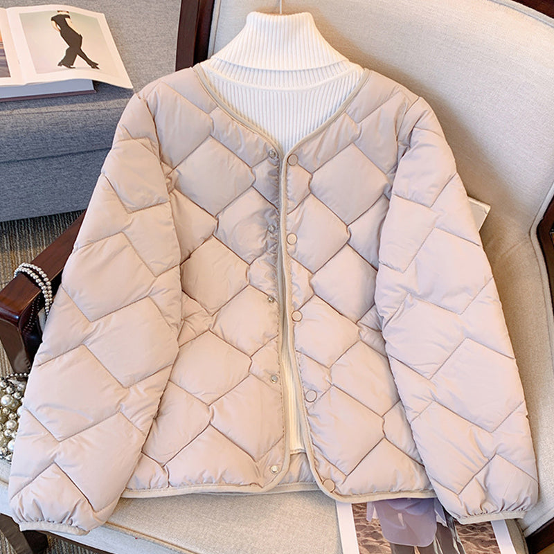 Stacey | Quiltierte Winterjacke mit Knöpfen für Damen