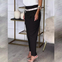 ANNIKA - HOSE MIT ASYMMETRISCHEM DESIGN – Schwarz