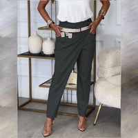 ANNIKA - HOSE MIT ASYMMETRISCHEM DESIGN – Dunkelgrau