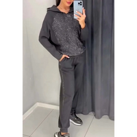 VANESSA - KAPUZEN-SWEATSHIRT UND HOSE SET – Schwarz