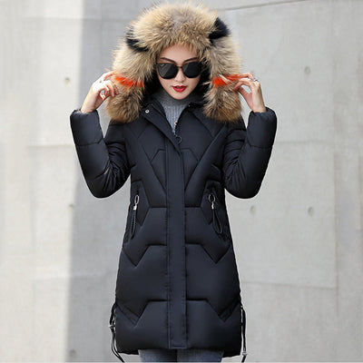 Meller | Damen Winter Pufferjacke mit Futter aus Kunstpelz an der Kapuze