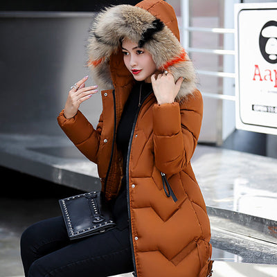 Meller | Damen Winter Pufferjacke mit Futter aus Kunstpelz an der Kapuze